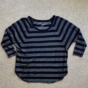 Black and silver striped top